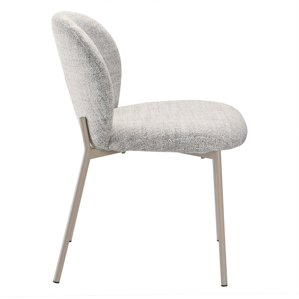 Ambre - Lot De 2 Chaises - Tissu - Beige