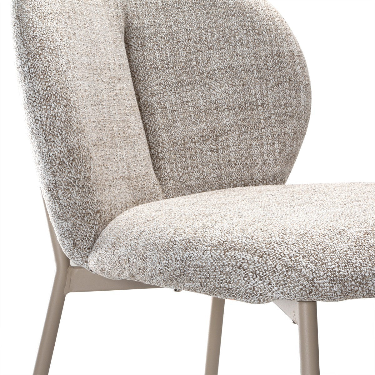 Ambre - Lot De 2 Chaises - Tissu - Beige