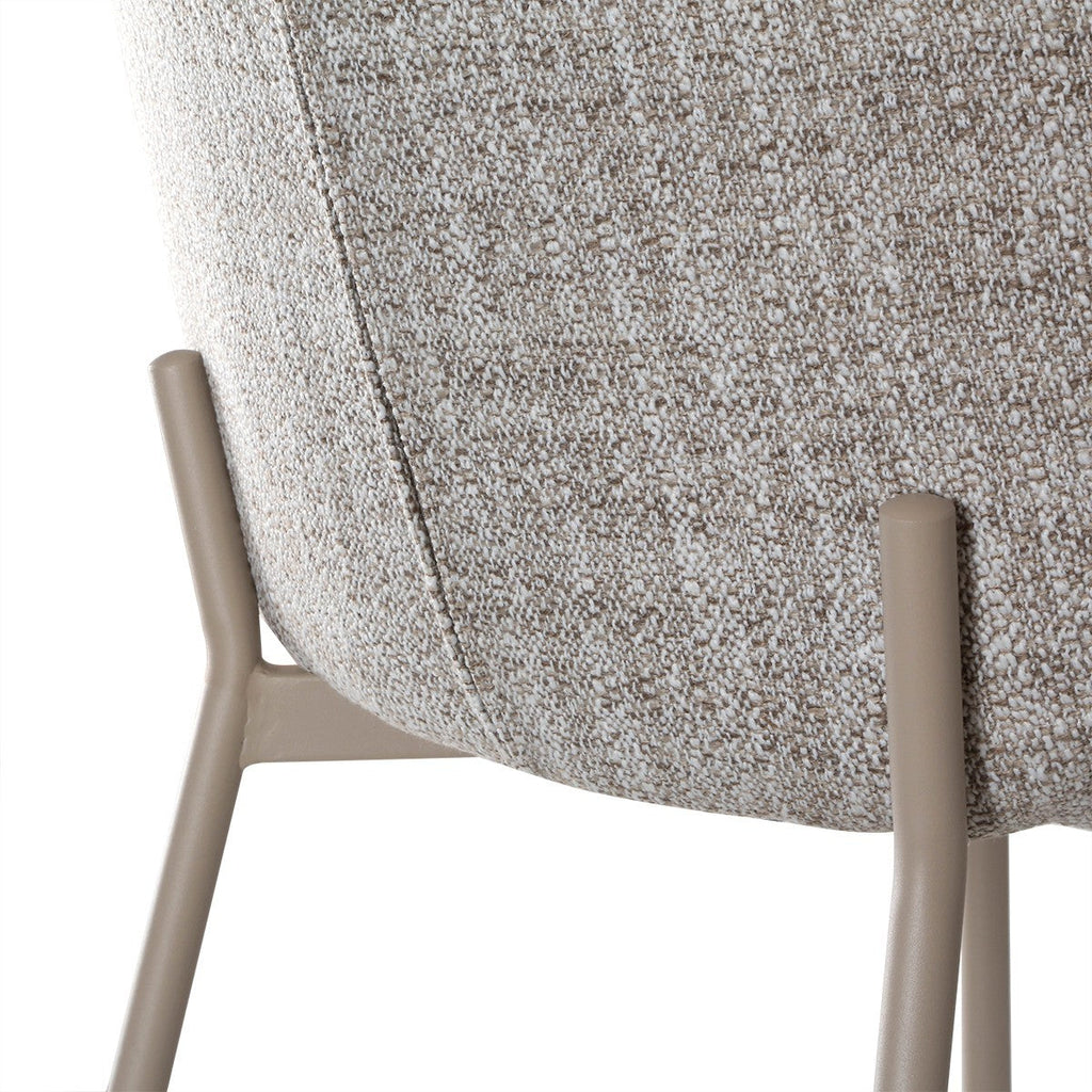 Ambre - Lot De 2 Chaises - Tissu - Beige