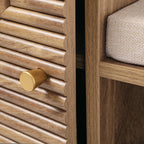 Eden - Banc À Chaussures 2 Portes - Lamellées