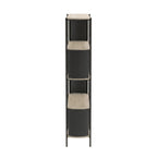 Eklo - Étagère Haute 5 Niveaux -  Bois & Metal - Noir