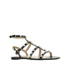 Sandales Valentino Garavani Rockstud Leather - Black - Femme