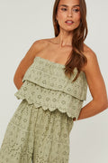 Ensemble Chemise Et Short - Kaki