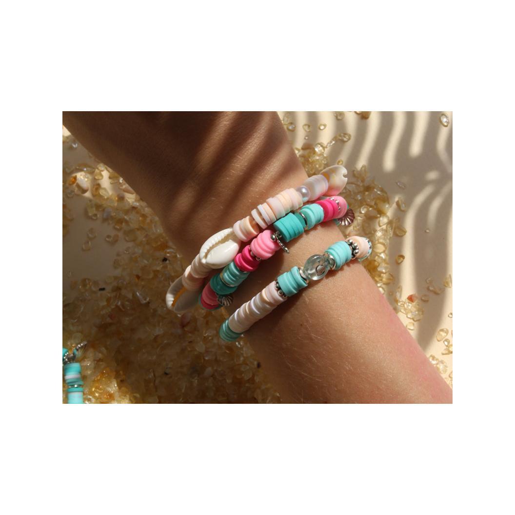 Mélange De Perles Heishi Et De Breloques - Tahiti