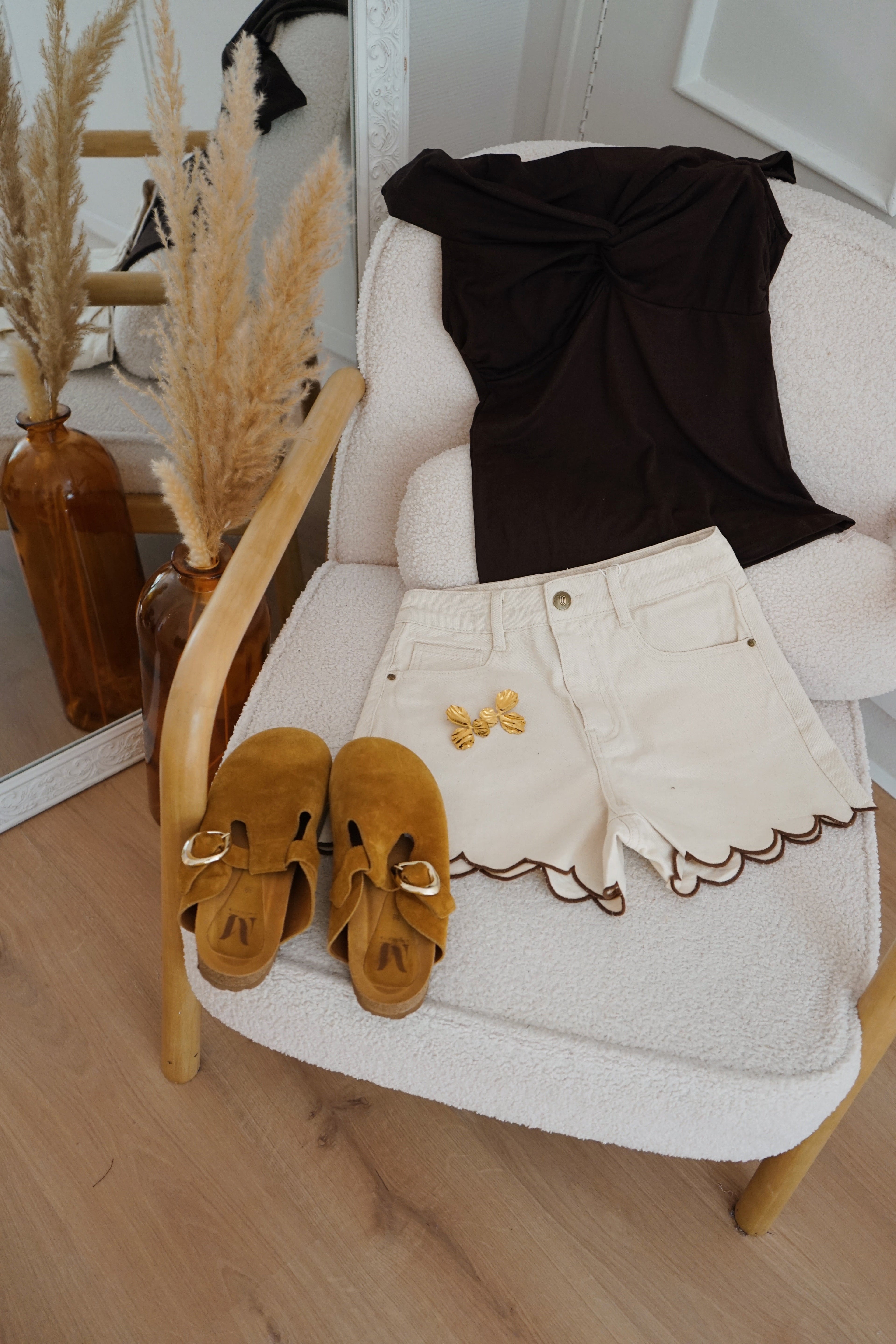 Short En Jean Fleur