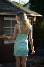 Jupe À Sequins Saya - Bleue