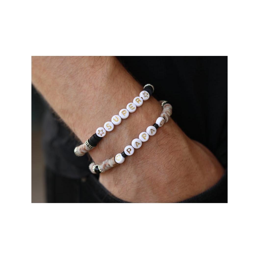Perles Lettres "Super" Pour Bracelet À Personnaliser