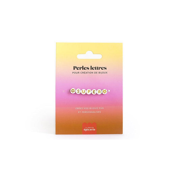 Perles Lettres "Super" Pour Bracelet À Personnaliser