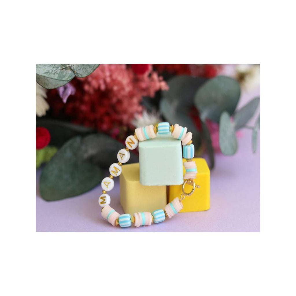 Perles Lettres "Maman" Pour Bracelet À Personnaliser