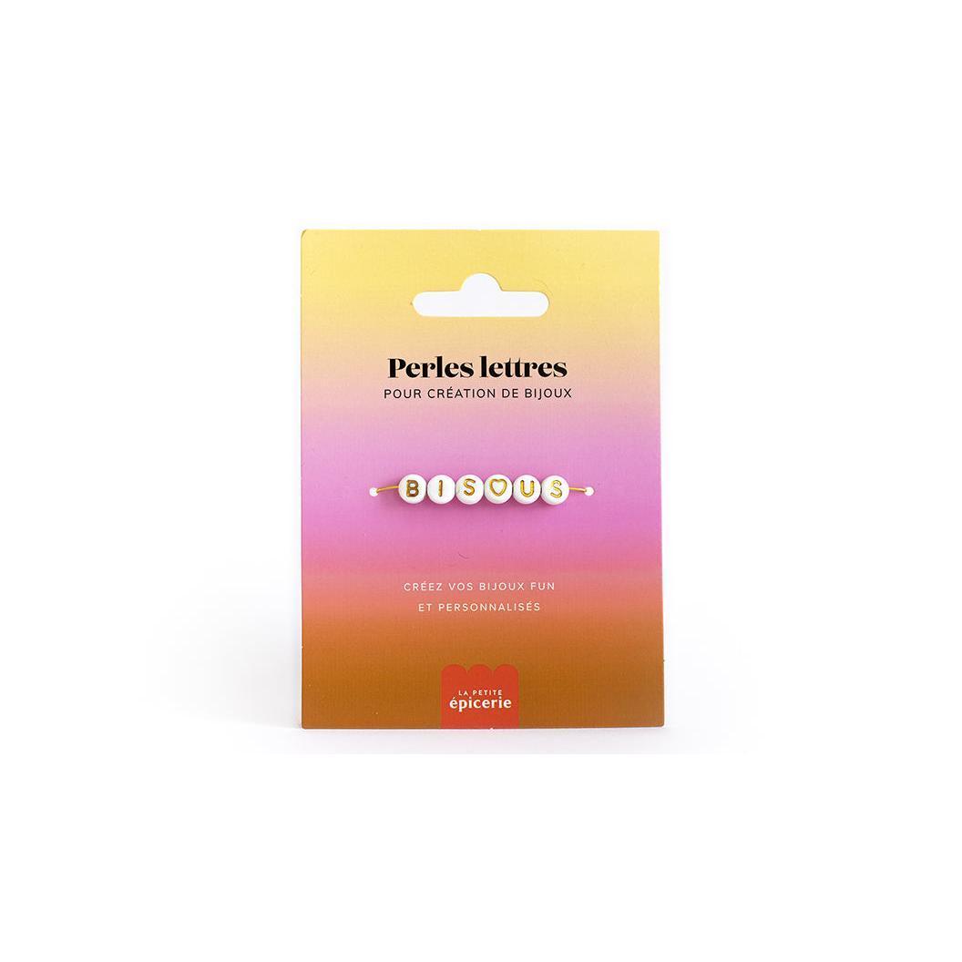 Perles Lettres "Bisous" Pour Bracelet À Personnaliser