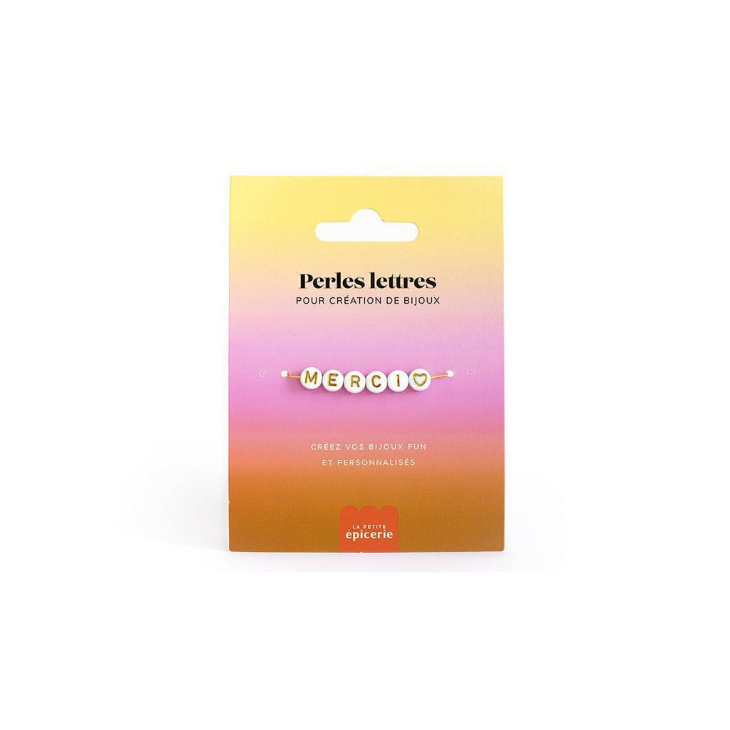 Perles Lettres "Merci" Pour Bracelet À Personnaliser