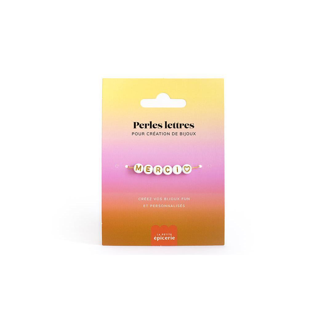 Perles Lettres "Merci" Pour Bracelet À Personnaliser