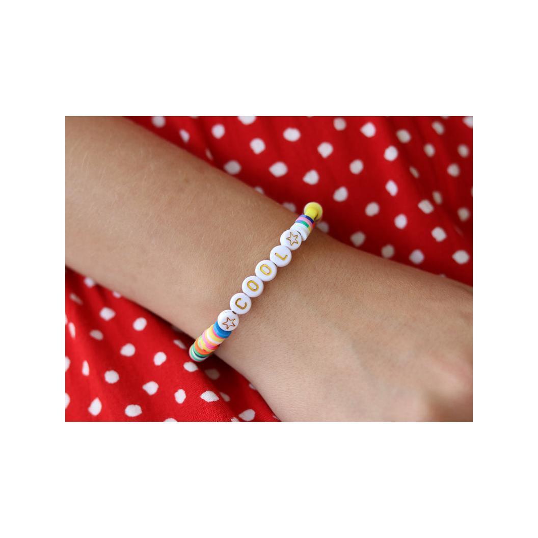 Perles Lettres "Cool" Pour Bracelet À Personnaliser