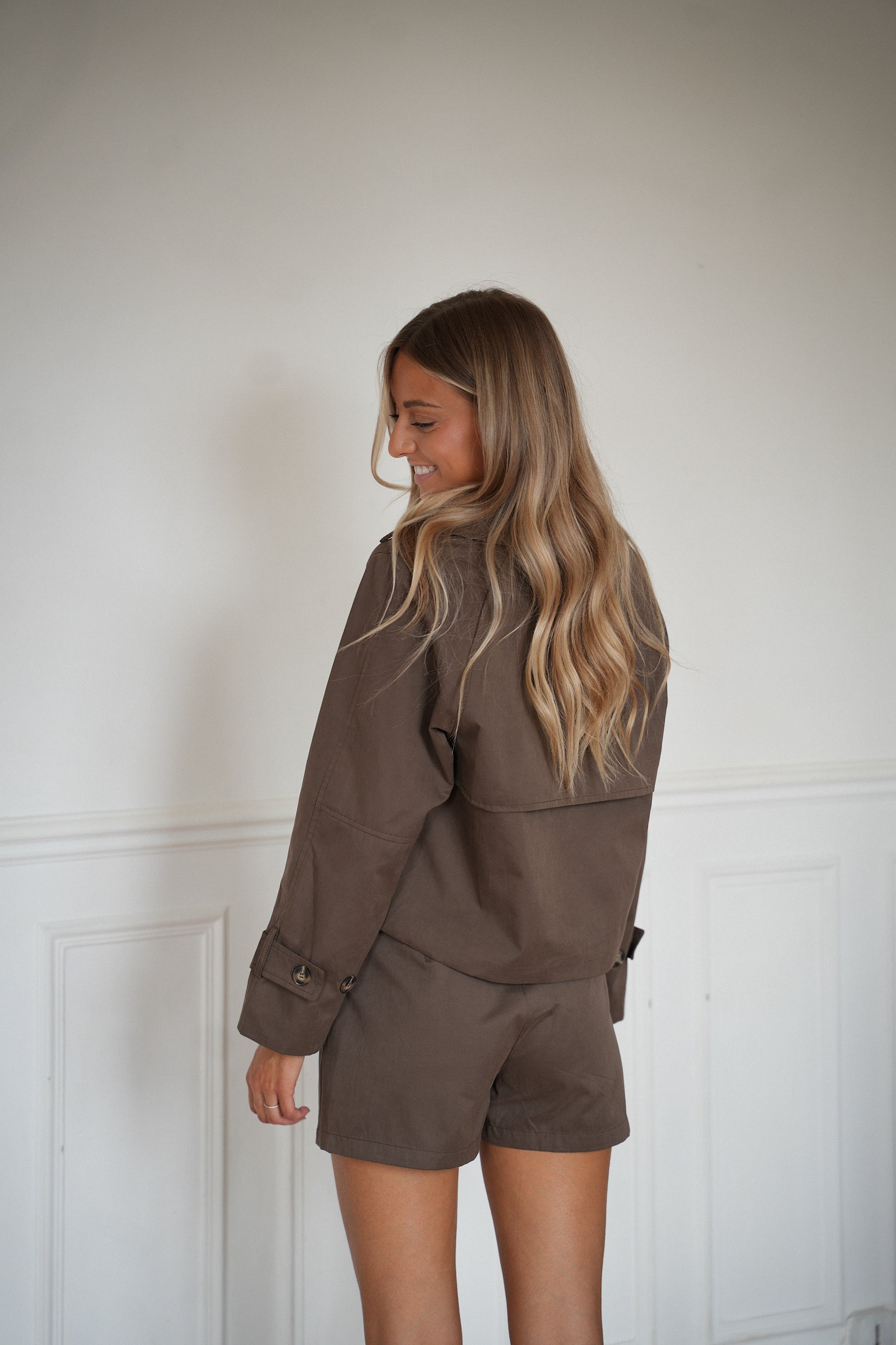 Trench Court Amandine - Chocolat
