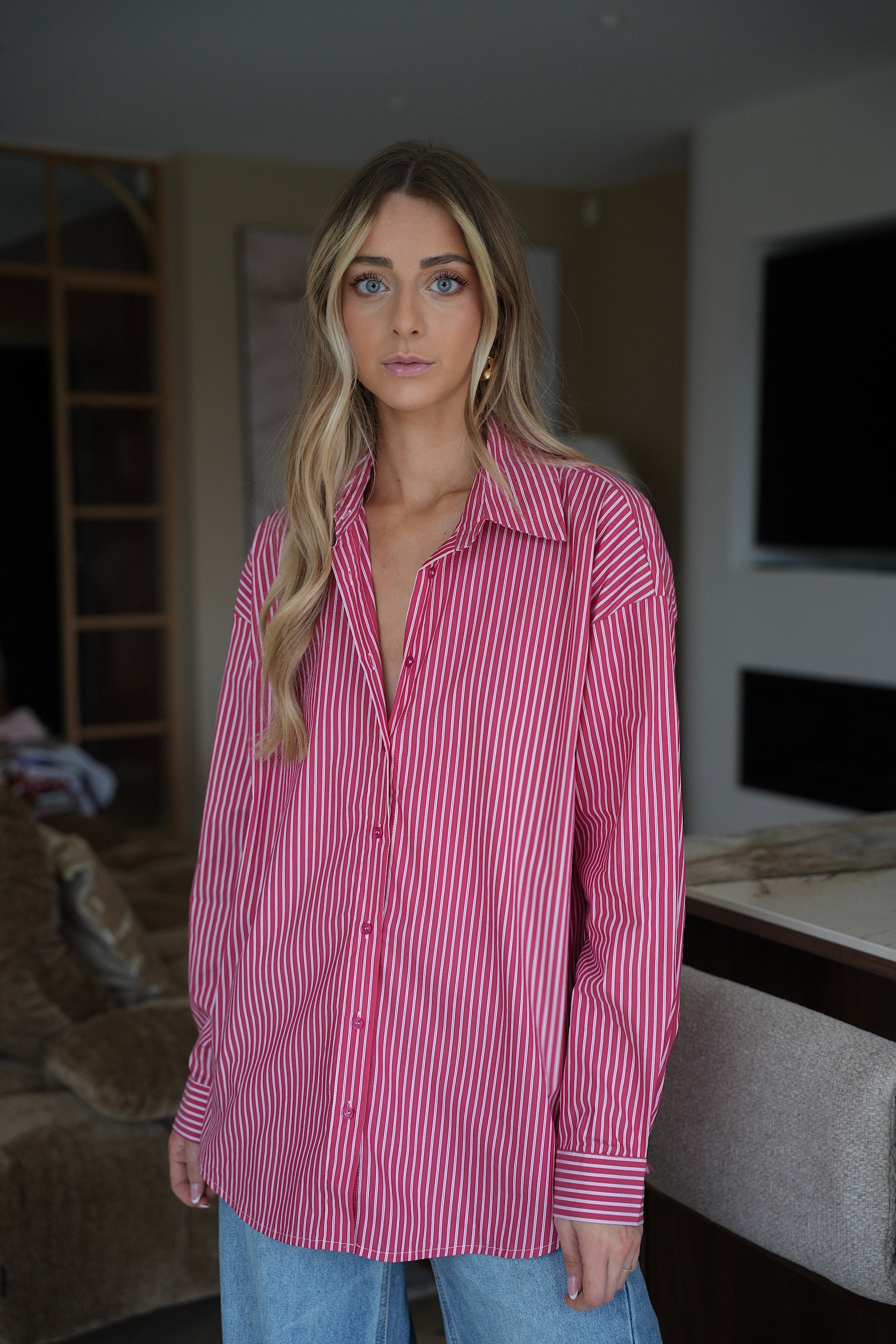 Chemise Rayée Sacha - Rouge