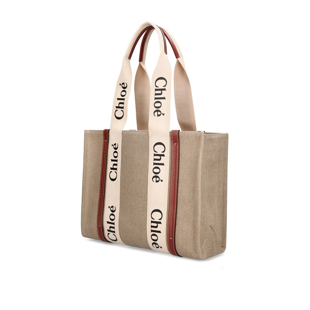 Chloe - Woody Medium Tote Bag - Beige