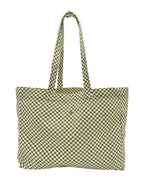 grand sac cabas damier en coton milinane