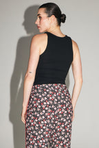 Le Pantalon Max Imprimé Gypsy Fleuri Rouge Et Rose Fabriqué En Italie