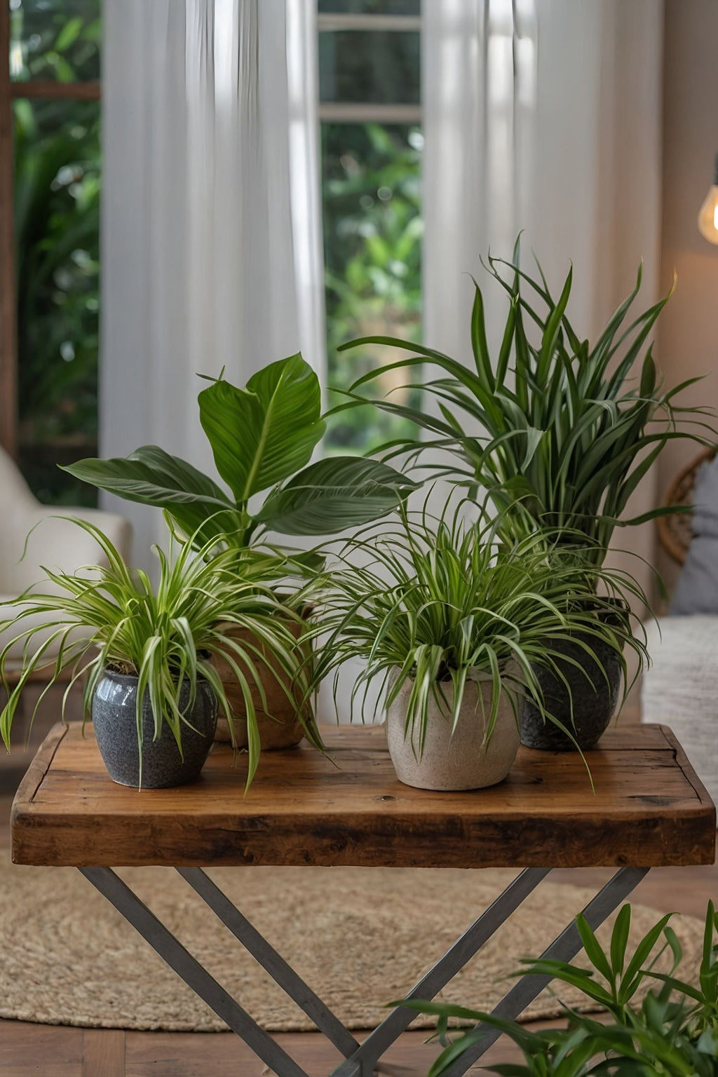 Mélange De 4 Plantes Pet Friendly Avec Paniers – Plante D’Intérieur