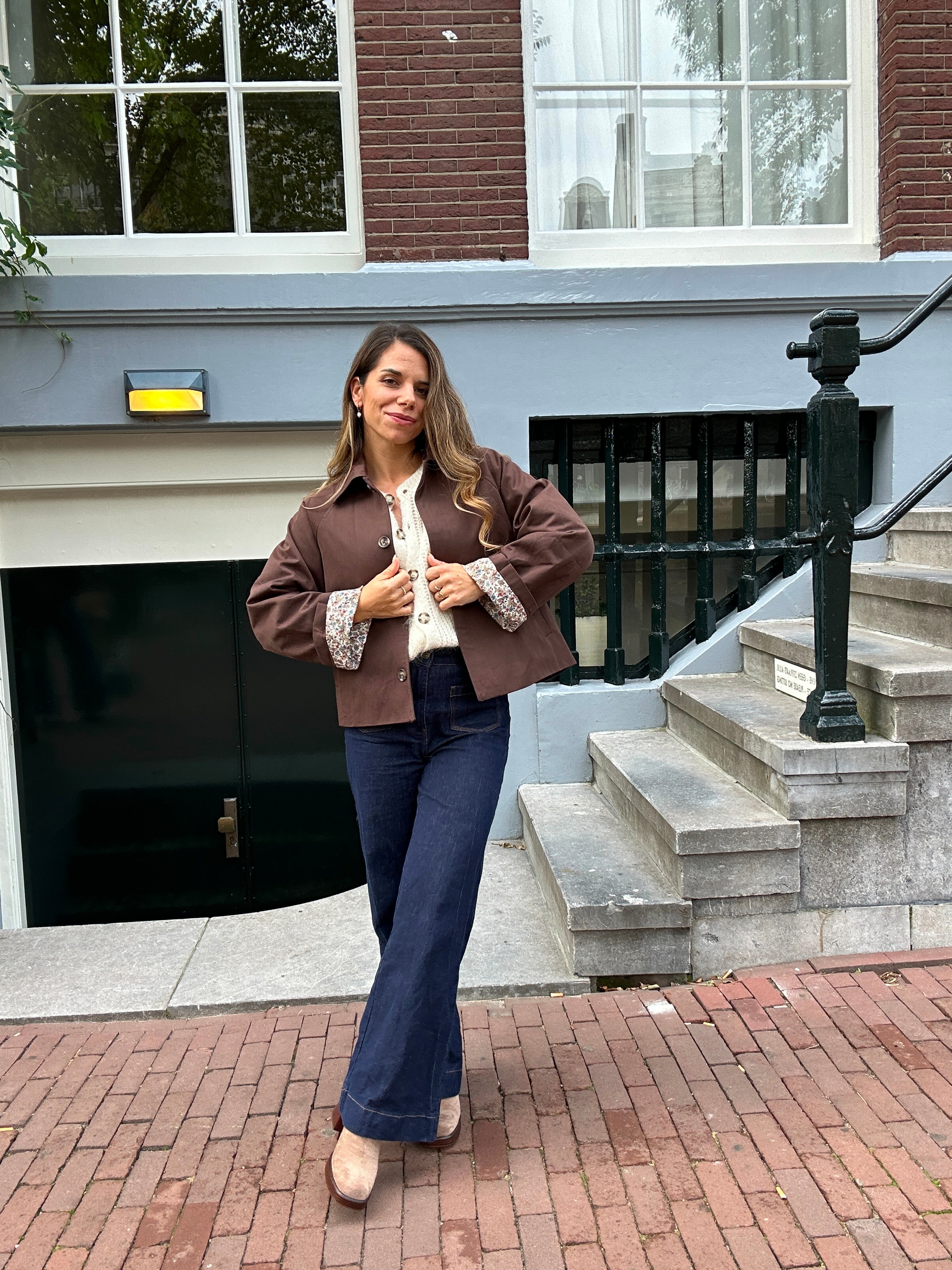 Veste Trench Edith En Coton Liberty Marron