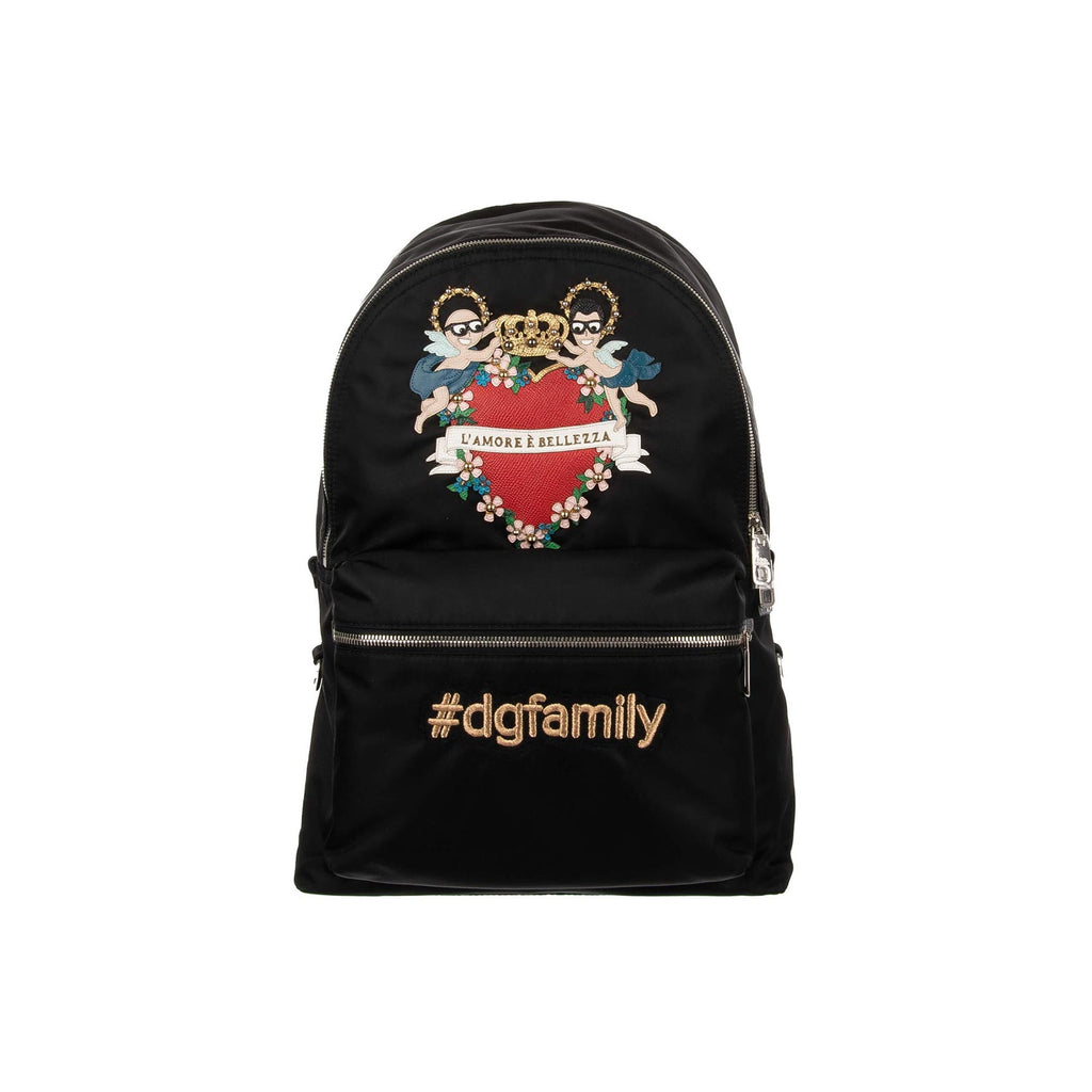 Dolce & Gabbana Family Patch Backpack - Black - Homme