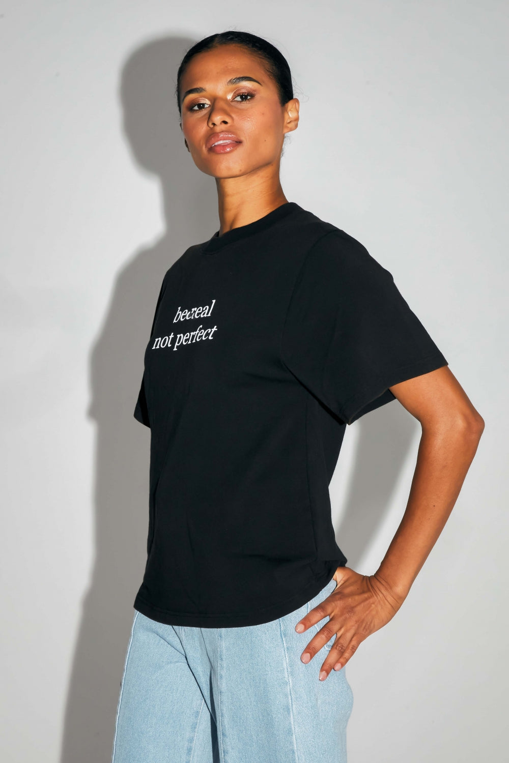 Le T-Shirt Collector Colette En Jersey De Coton Et Modal Noir Fabrtiqué Au Portugal