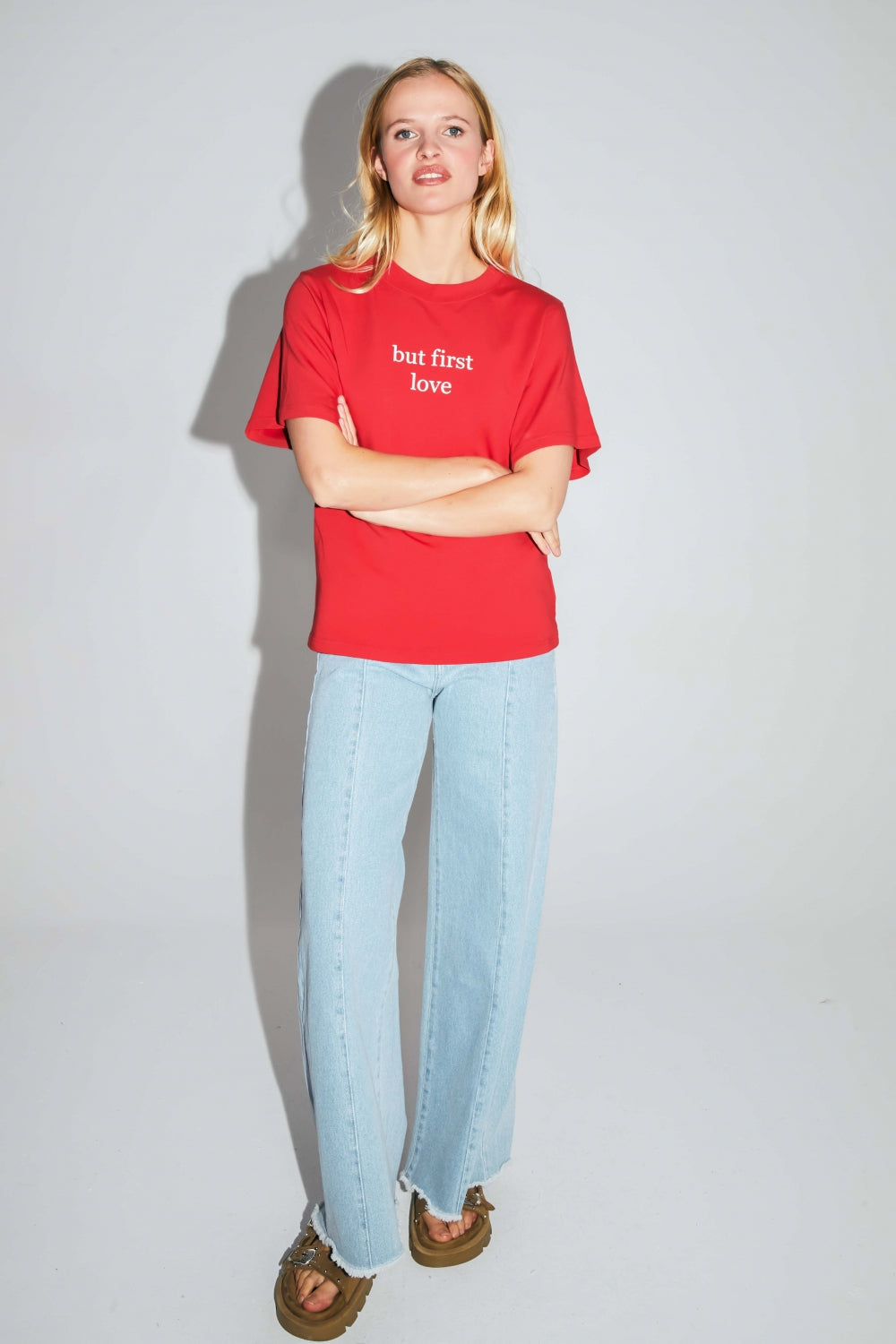 Le T-Shirt Collector Colette En Jersey De Coton Et Modal Rouge Fabriqué Au Portugal
