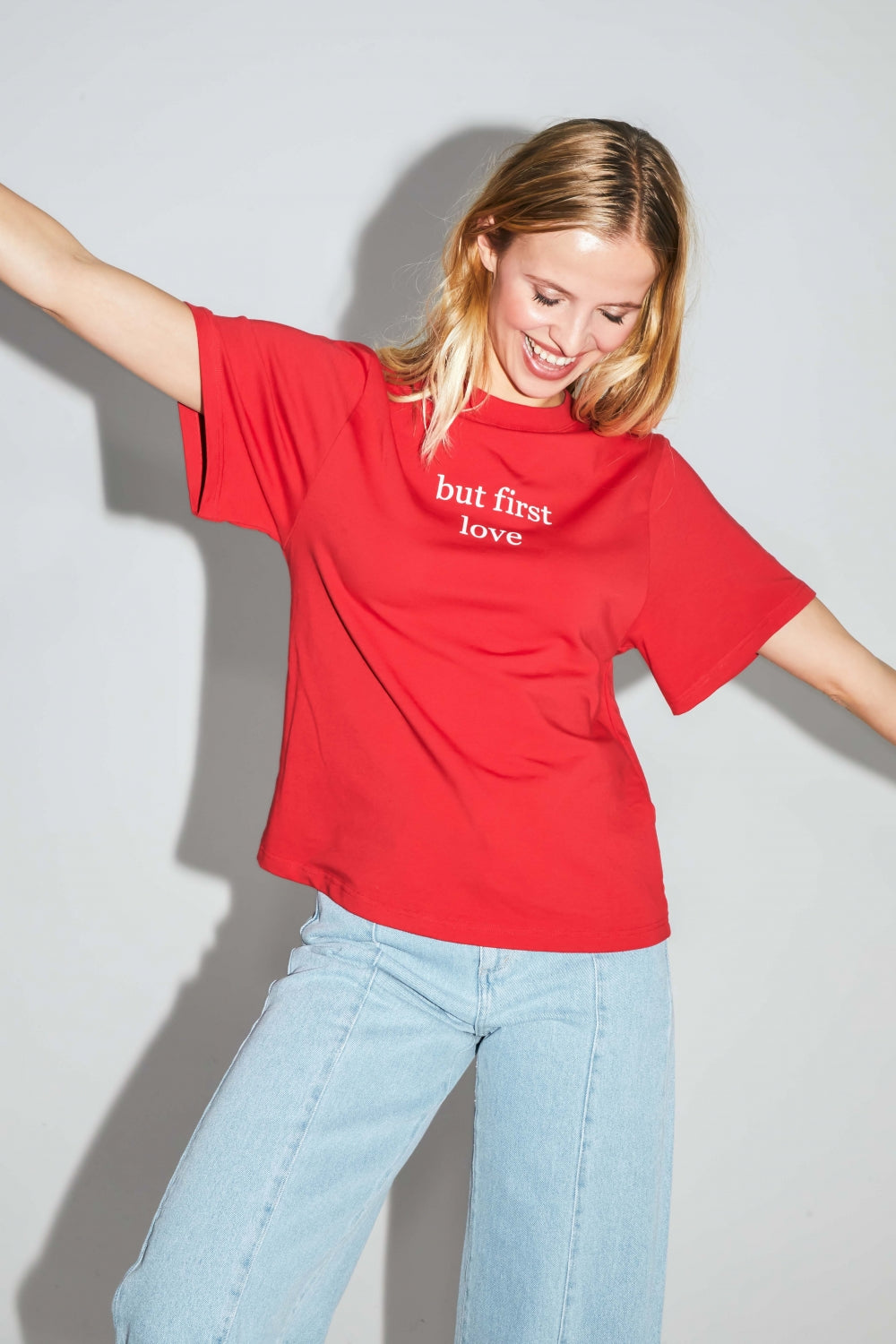 Le T-Shirt Collector Colette En Jersey De Coton Et Modal Rouge Fabriqué Au Portugal