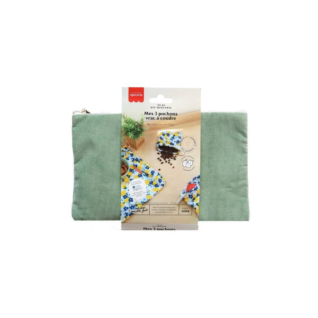 Kit Diy Mercerie - Mes 3 Pochons Vrac À Coudre Tissu Citron