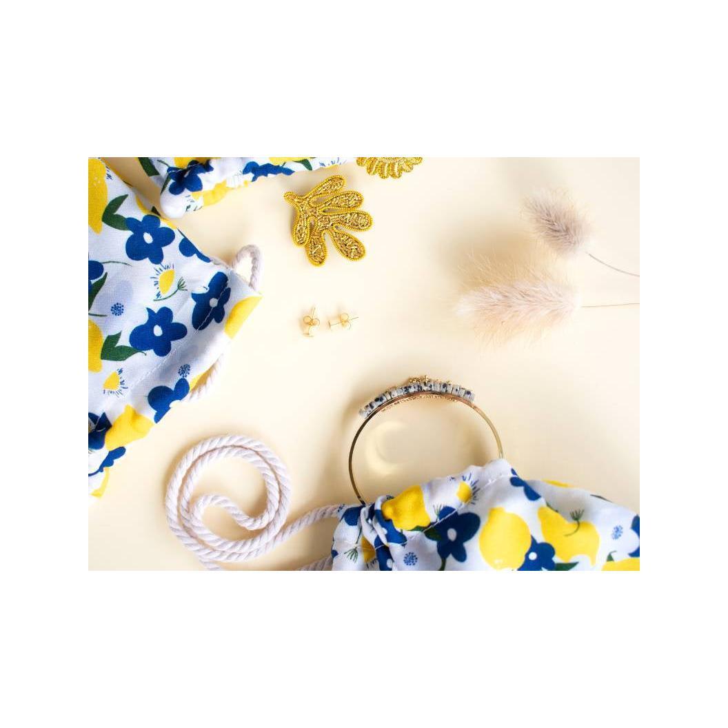 Kit Diy Mercerie - Mes 3 Pochons Vrac À Coudre Tissu Citron