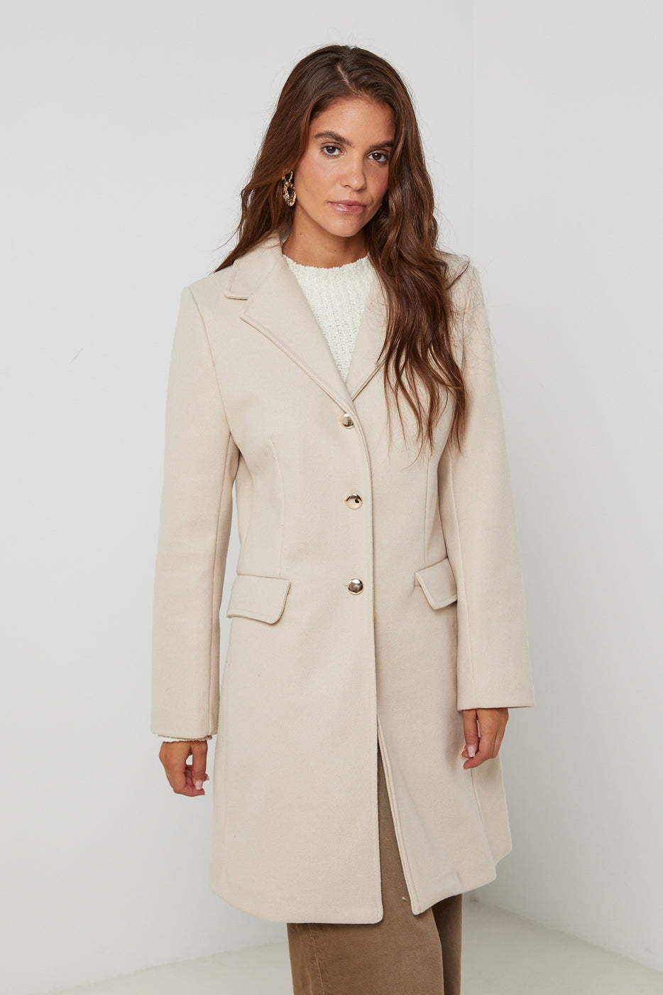 Manteau 99858B - Beige