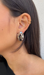 Boucles D'Oreille Textured Stones