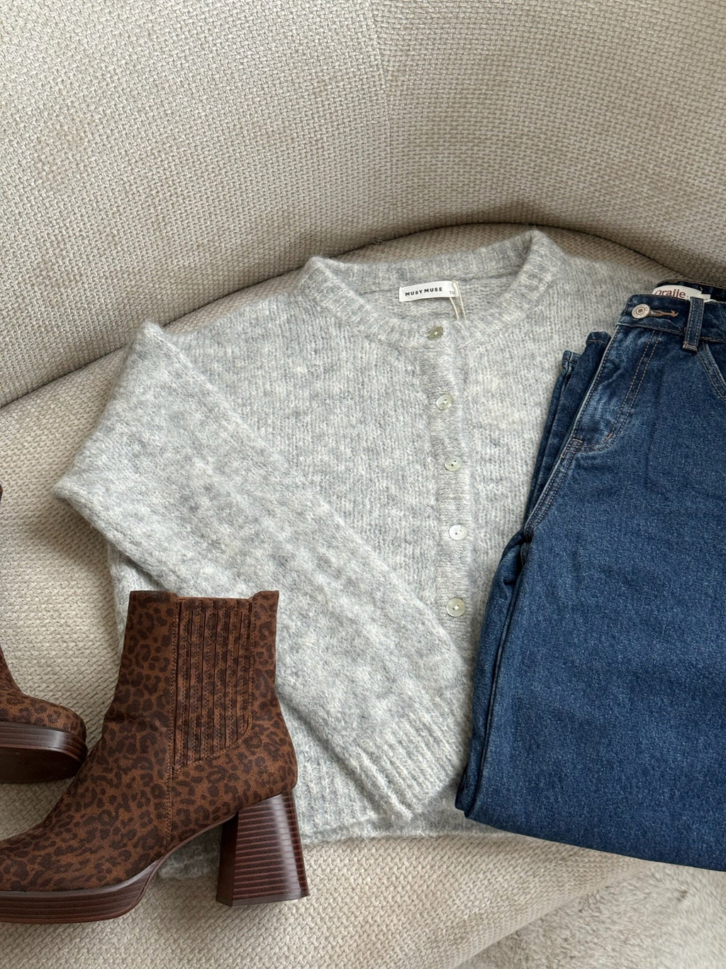 Cardigan Garance Gris Clair