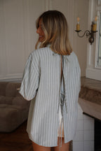 Chemise Rayée Jade - Vert D’Eau