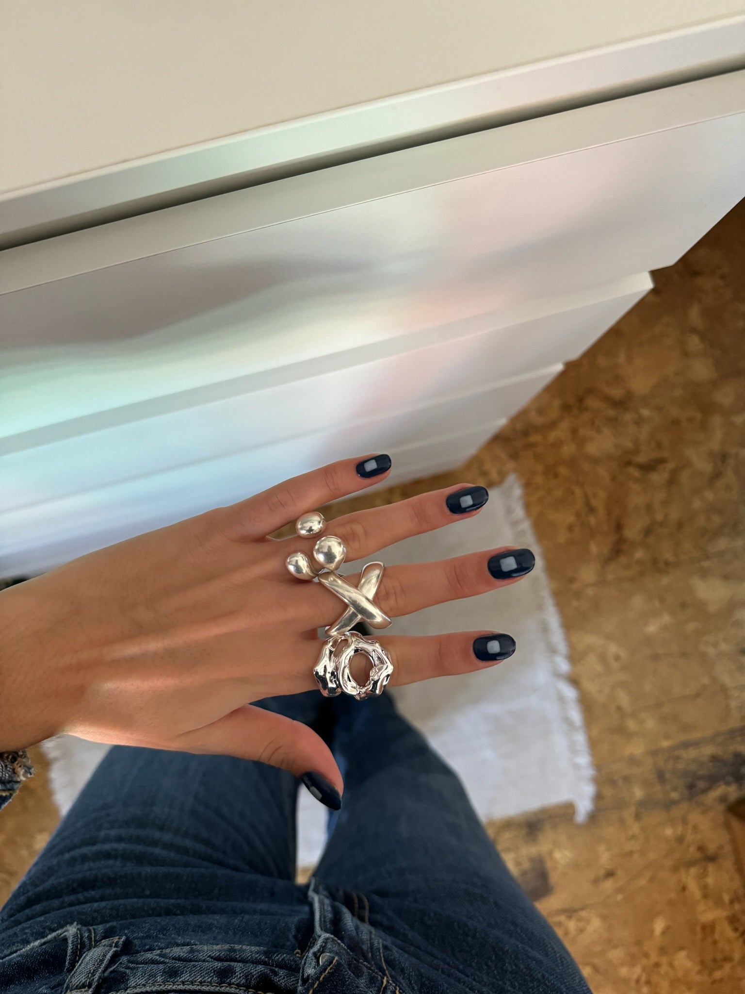 Bague Three Plata
