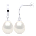 Boucles D'Oreilles Pendantes Perles Poires - Tailles De 8 À 11 Mm - Système Poussettes - Or 375 - Vendome