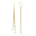Boucles D'Oreilles Pendantes Perles Baroques 6-7 Mm - Système Imperdable - Or 375 - Pompadour