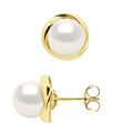 Boucles D'Oreilles Perles Rondes 7-8 Mm - Système Poussettes - Or 375 - Rochereau