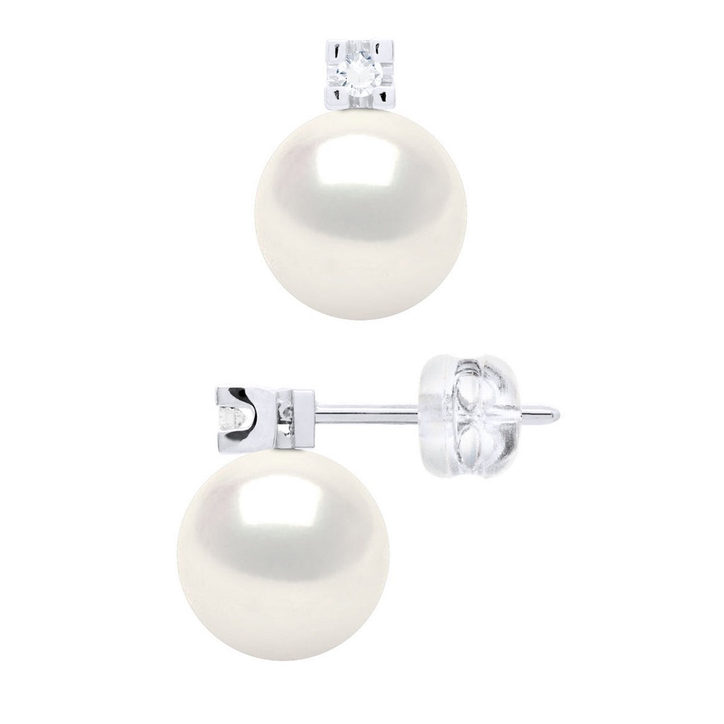 Boucles D'Oreilles Prestige -Diamants 0,04 Cts (2x0,02 Cts - Qualité Hsi)