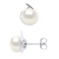 Boucles D'Oreilles Entourage Diamants 0,03 Cts Or Blanc
