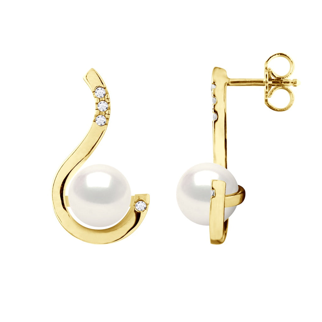 Boucles D'Oreilles Prestige - Diamants 0,08 Cts (2x(4x0,01 Cts) - Qualité Hsi)