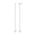 Boucles D'Oreilles Pendantes Perles Boutons 5-6 Mm Et Poires 8-9 Mm - Système Poussettes - Or 375 - Friedland