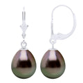 Boucles D'Oreilles Pendantes Prestige Perles De Tahiti Poires 10-11 Mm - Système Brisures - Or 375 - Taganao