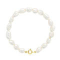 Bracelet Rang De Perles Baroques 6-7 Mm - Fermoir Ergonomique - Or 375 - Maintenont