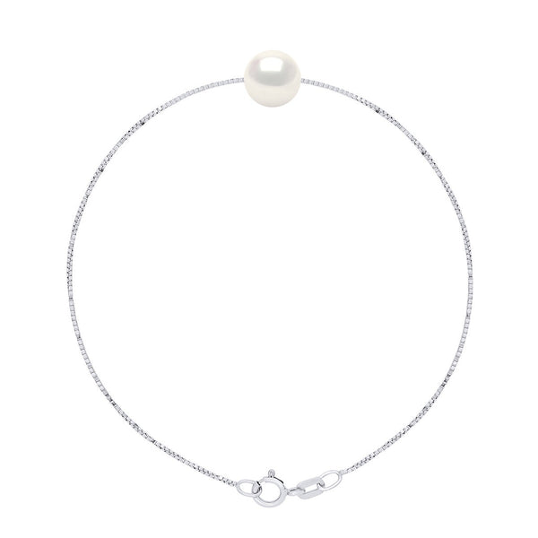 Bracelet Perle Ronde 8-9 Mm - Chaine Vénitienne - Or 375 - Levallois