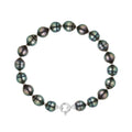 Bracelet Rang De Percles De Tahiti Cerclées 9-10 Mm - Or 375 - Vahine