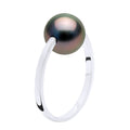 Bague Perle De Tahiti Ronde 8-9 Mm - Jonc Or 375 - Atakaru
