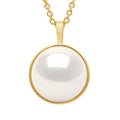 Colliers Perle Bouton 10-11 Mm - Entourage Lisse - Chaîne Forçat - Or 375 - Massy