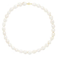 Collier Rang De Perles Baroques 11-12 Mm - 50 Cm  - Fermoir Ergonomique - Or 375 - Clovis