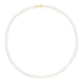Collier Rang De Perles D'Eau Douce Baroques 6-7 Mm - 45 Cm - Fermoir Ergonomique - Or 375 - Argenteuil